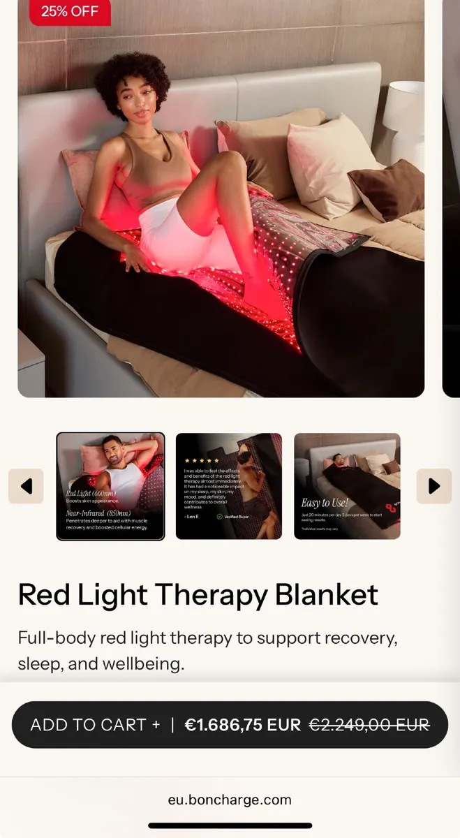 NEW!! Bon charge red light and sauna blanket - Image 3