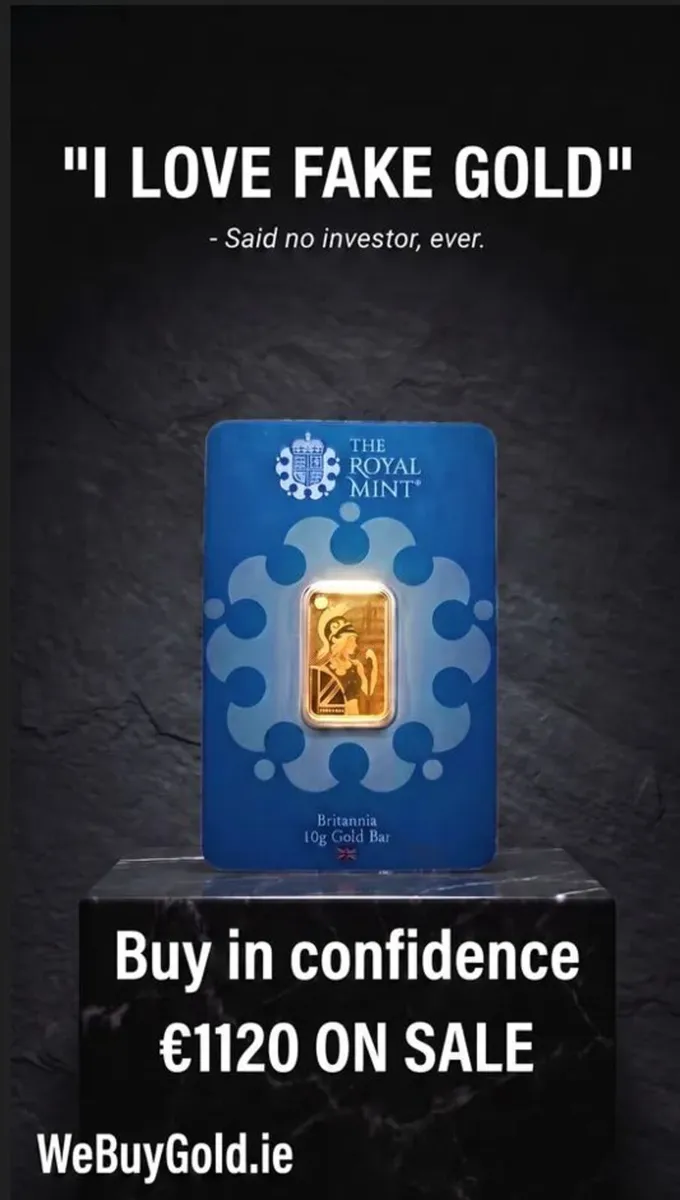 10g Royal Mint Britannia Gold Bar  999.9 Fine Gold - Image 1