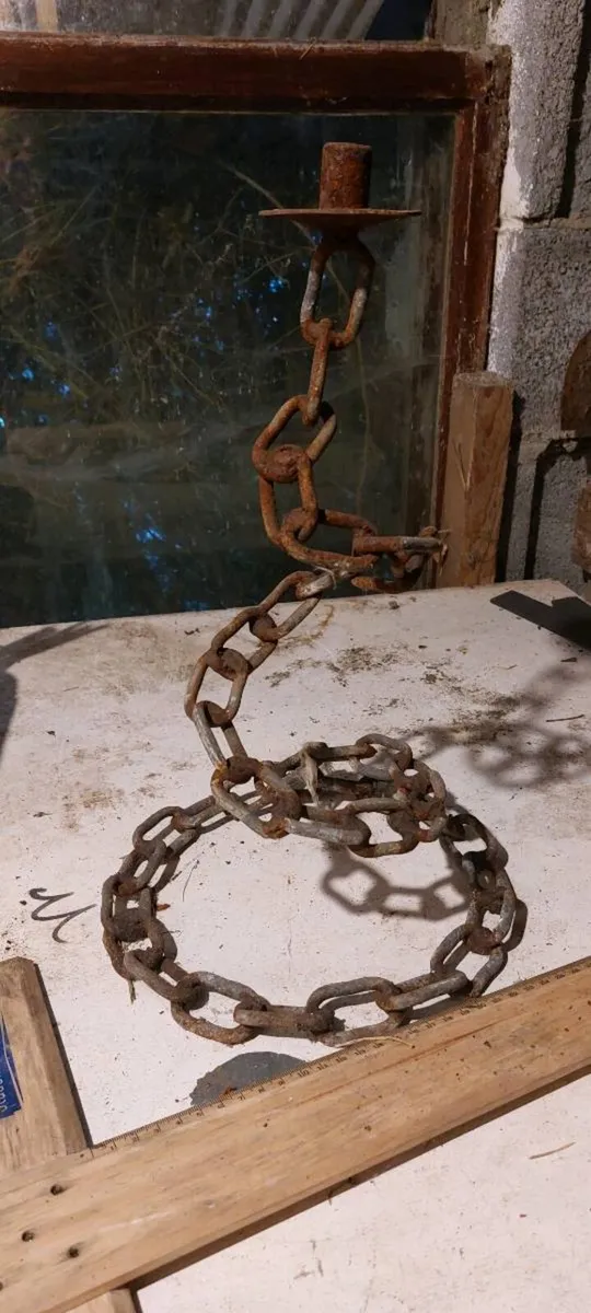 Rustic candle holder - Image 1