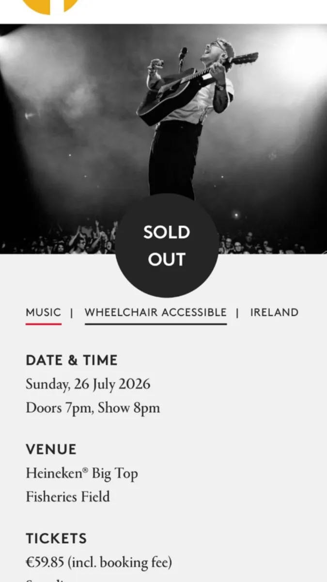 Cian Ducrot 4 tickets