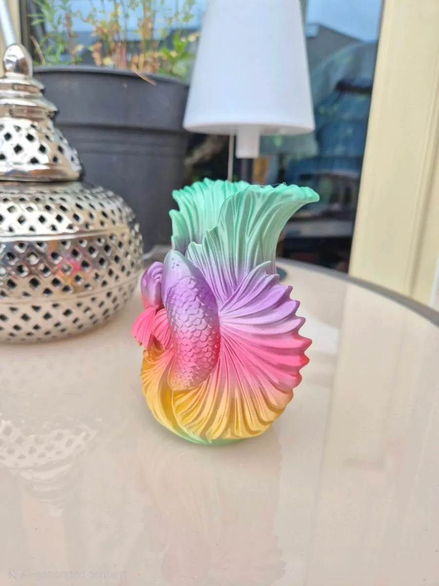 Rainbow Koi Fish Pen Holder/Desk Decor - 3D Print - Image 2