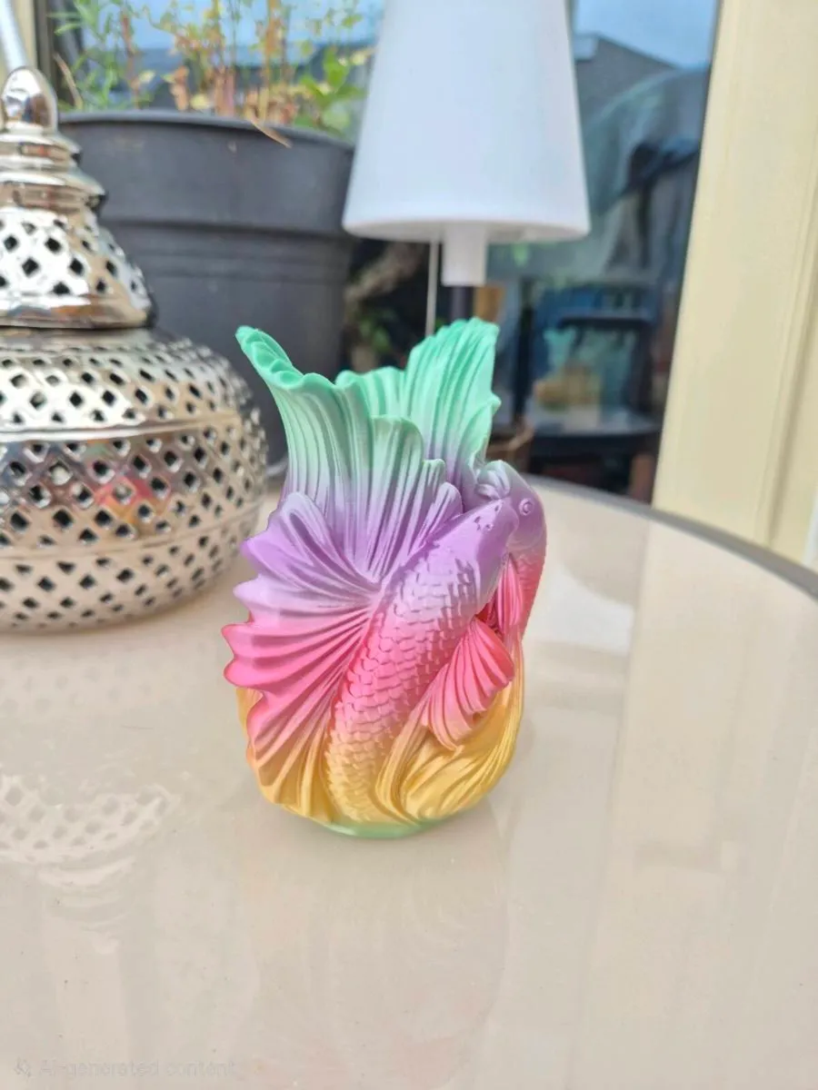 Rainbow Koi Fish Pen Holder/Desk Decor - 3D Print - Image 3