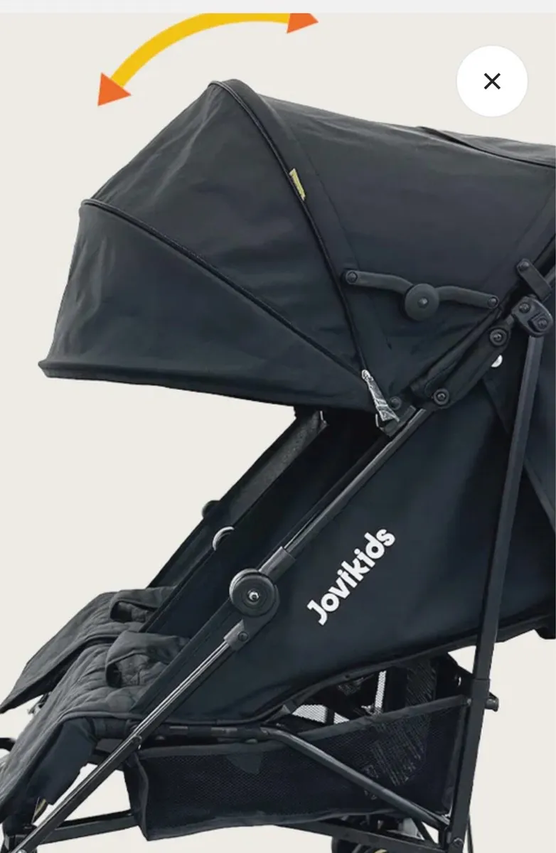 Jovikids Ezra Lightweight Baby Stroller Black Twin - Image 2