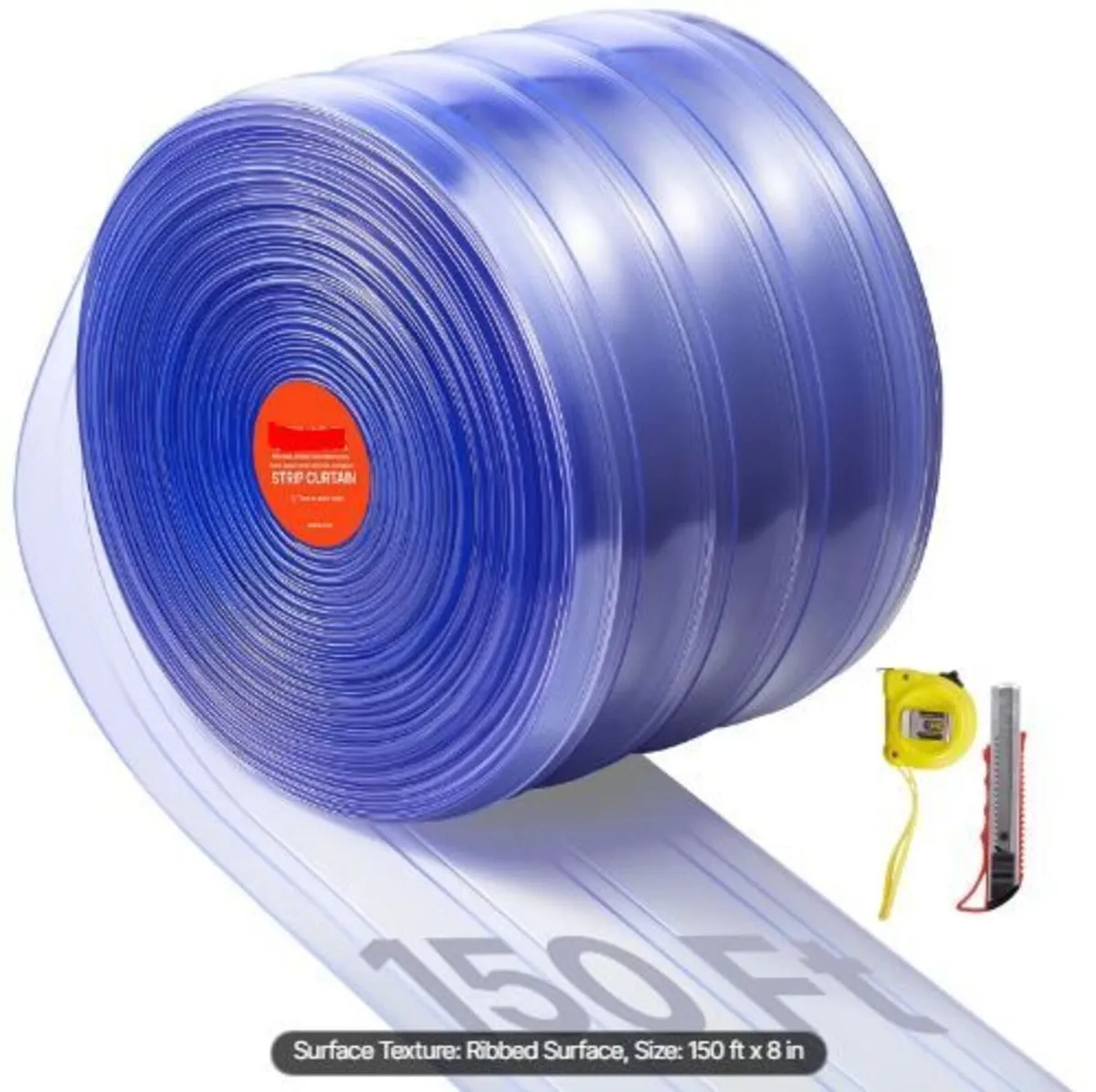Clear PVC Strip Curtain, 45.7 m Length x 20 cm - Image 3