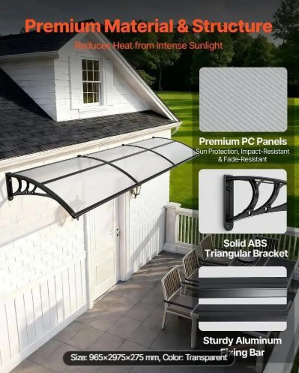 Awnings for Door Entrance, 38 x 117 in - Image 1