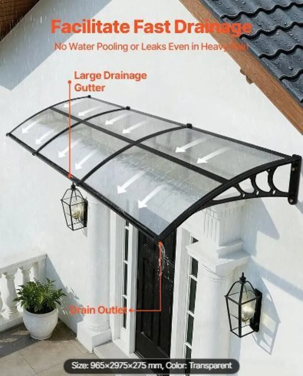 Awnings for Door Entrance, 38 x 117 in - Image 3