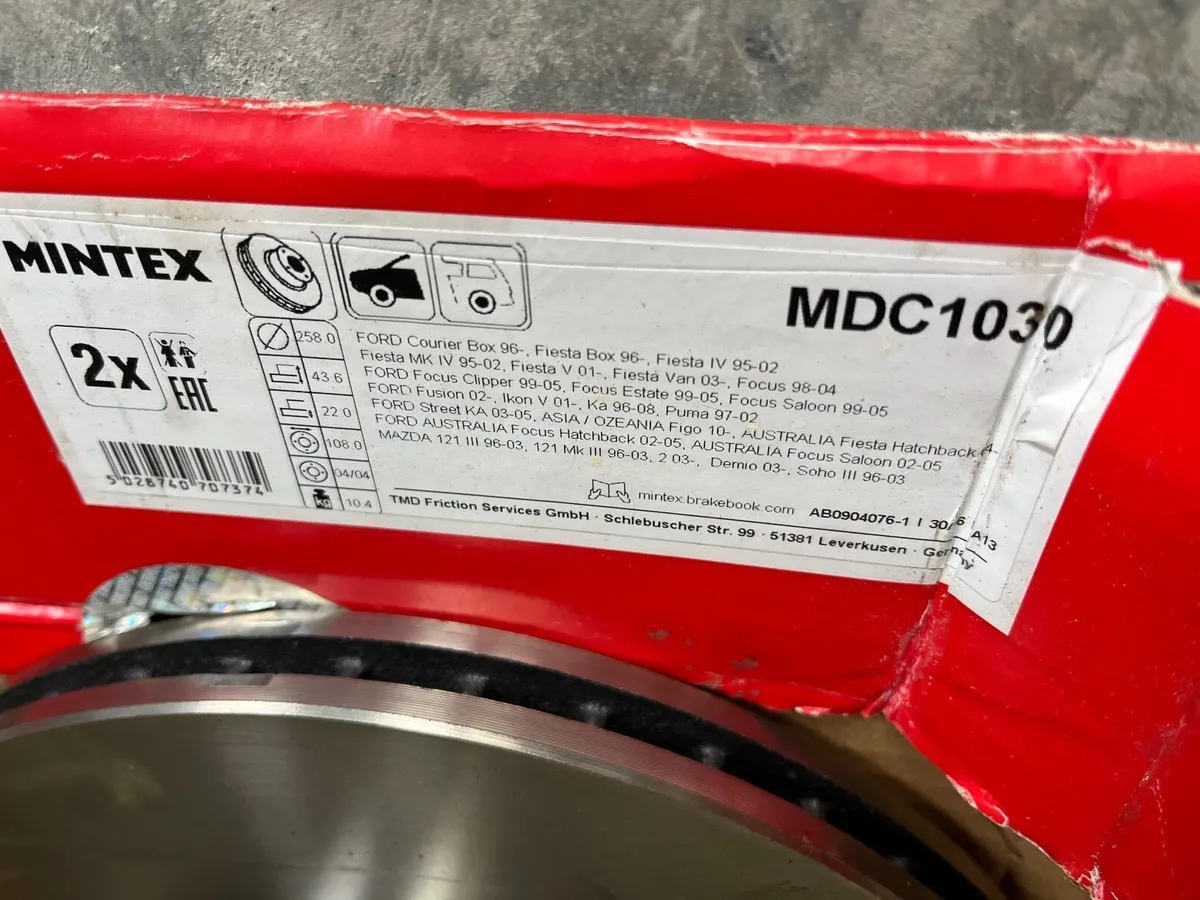 Ford Fiesta MK4/5 Front Brake Discs - Image 2
