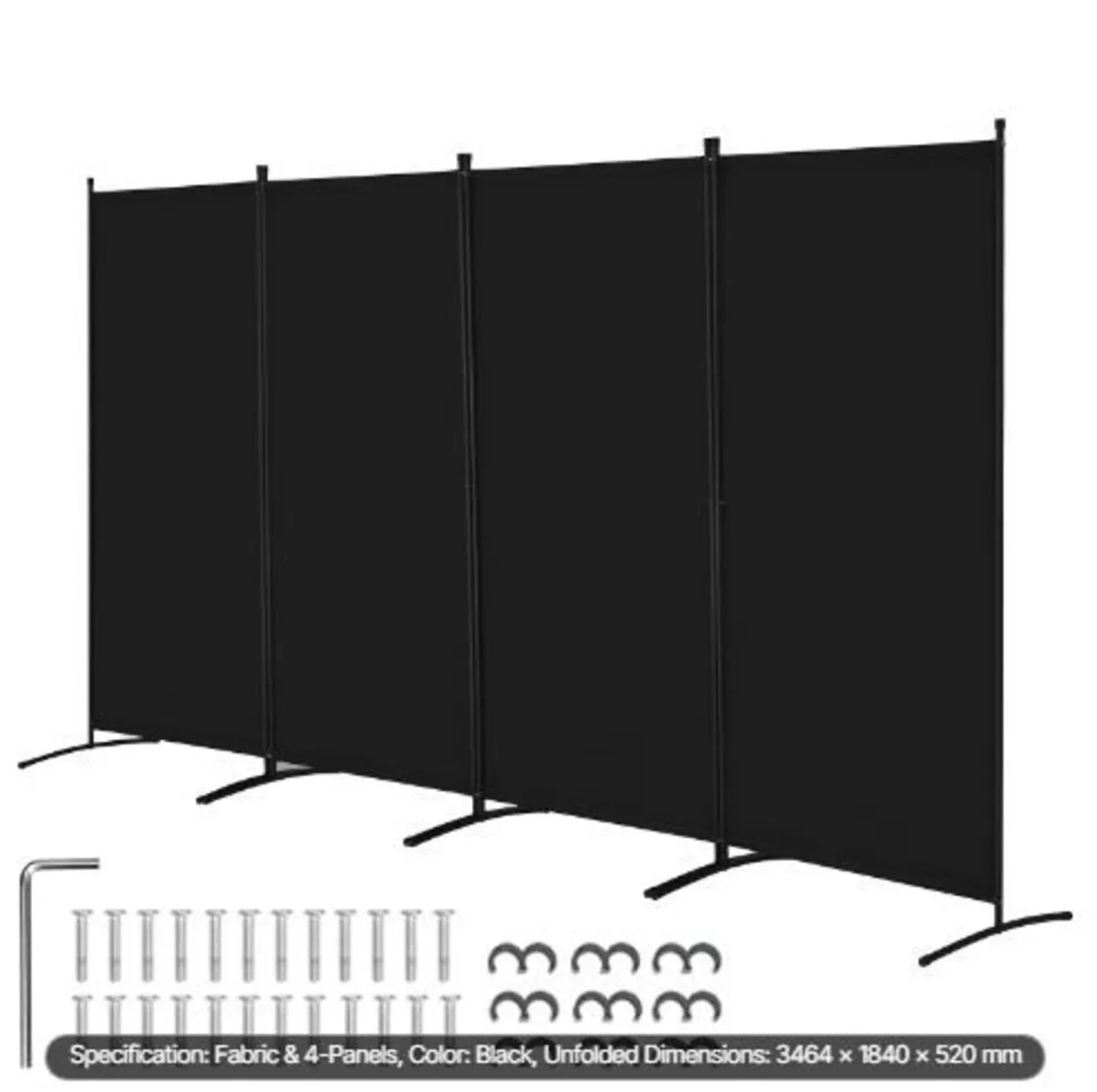 Room Divider, 4 Panels Room Divider - Image 1