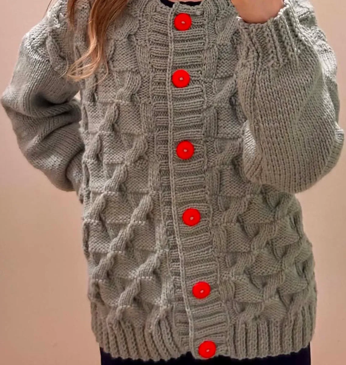 Handknit Cardigan - Image 1