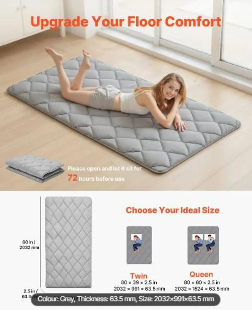 Japanese Tatami Mat, Twin Size Foldable - Image 4