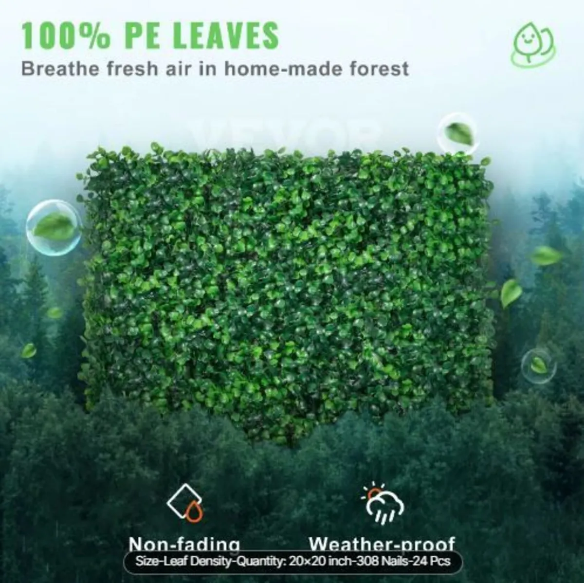 Artificial Boxwood Panel UV 24pcs - Image 4