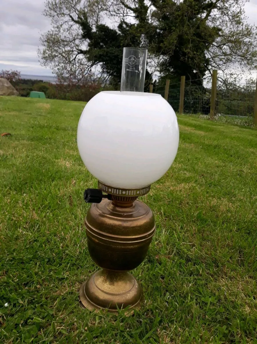 Brass Paraffin Reproduction Lamp - Image 2