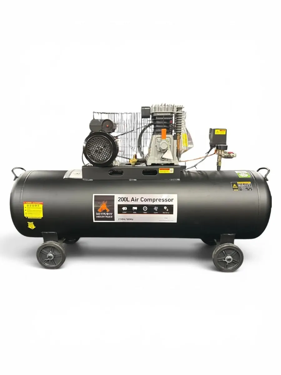 200L Belt Drive Air Compressor Garage Tool - Image 2