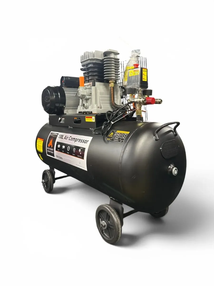 100L Belt Drive Air Compressor Tool  Mechanic - Image 1