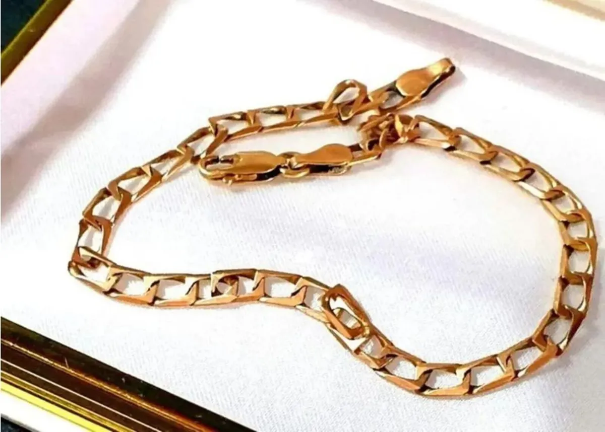Vintage 9ct Gold Unisex Bracelet - Image 3