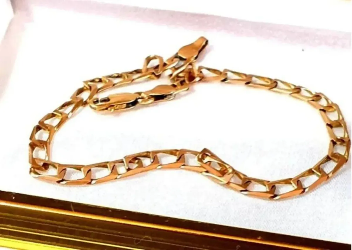 Vintage 9ct Gold Unisex Bracelet - Image 1