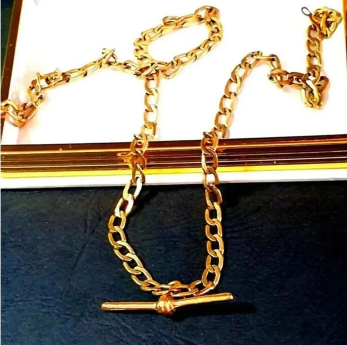 Vintage 9ct Gold Albert Chain - Image 4