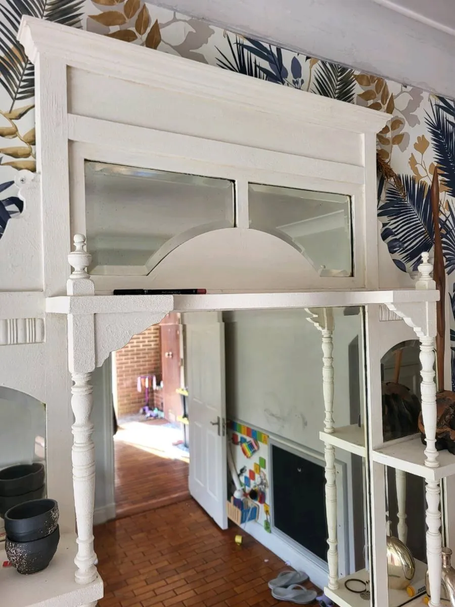 Overmantle Mirror Chalk White - Image 3