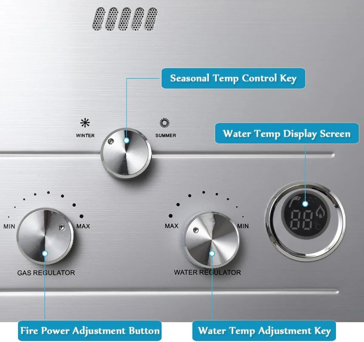 8LPf Propane Gas Tankless Instant Water Heater - Image 4