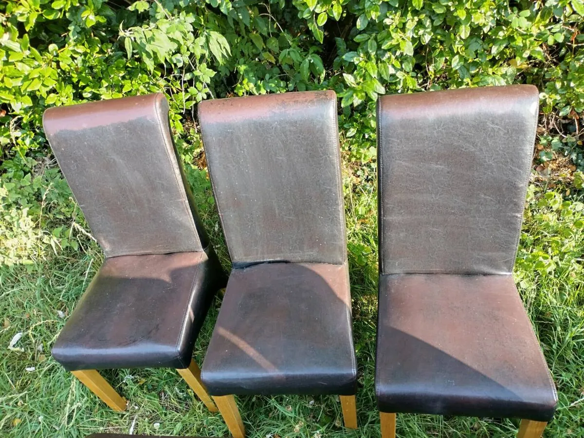 Brown Dining room chairs- Oak - Image 2