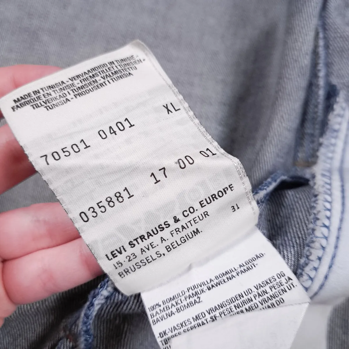 Levi's Y2K Vintage Indigo Blue Denim Jacket XL - Image 3