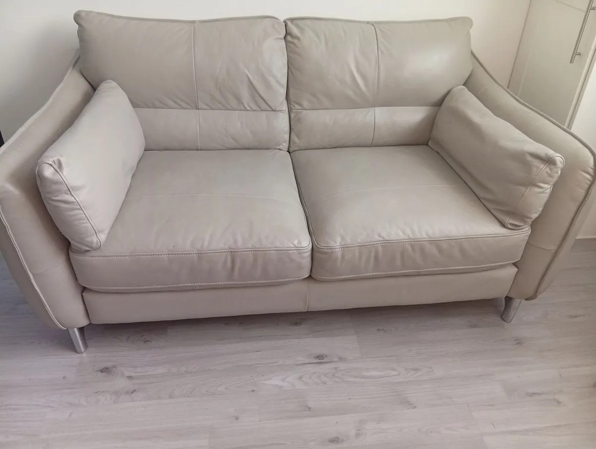 Italian Genuine Leather Comfortable Sofa - Image 1