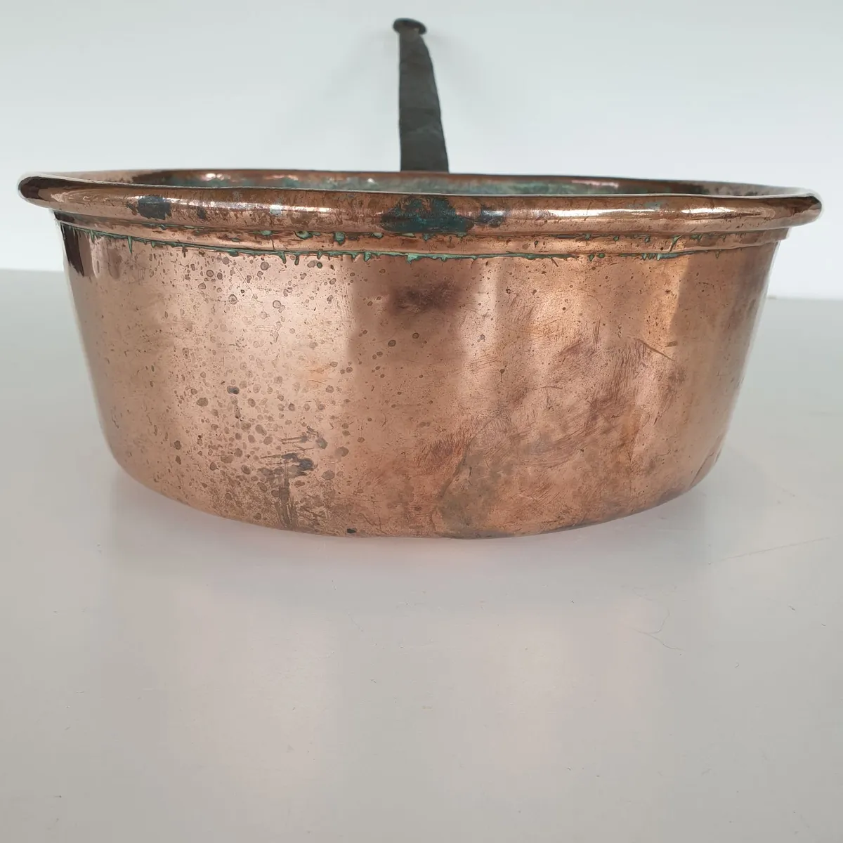 French large copper saucepan antique kitchenalia - Image 4