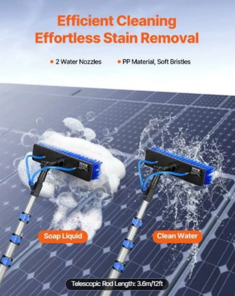 Water Fed Pole Kit, 3.6m Solar Panel Cleaning - Image 2