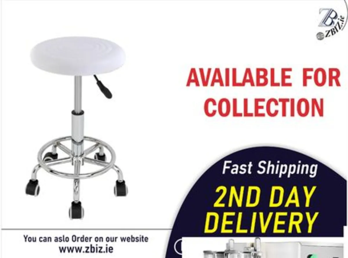 Ergonomic Stool Rolling Swivel Adjustable Height - Image 1