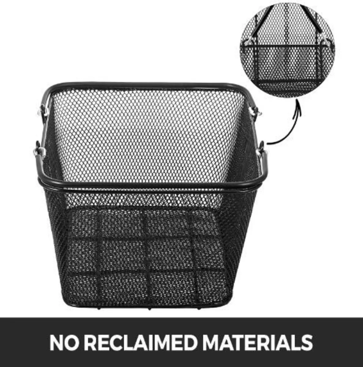 Shopping Baskets with Handles, 12PCS, Black - Image 3