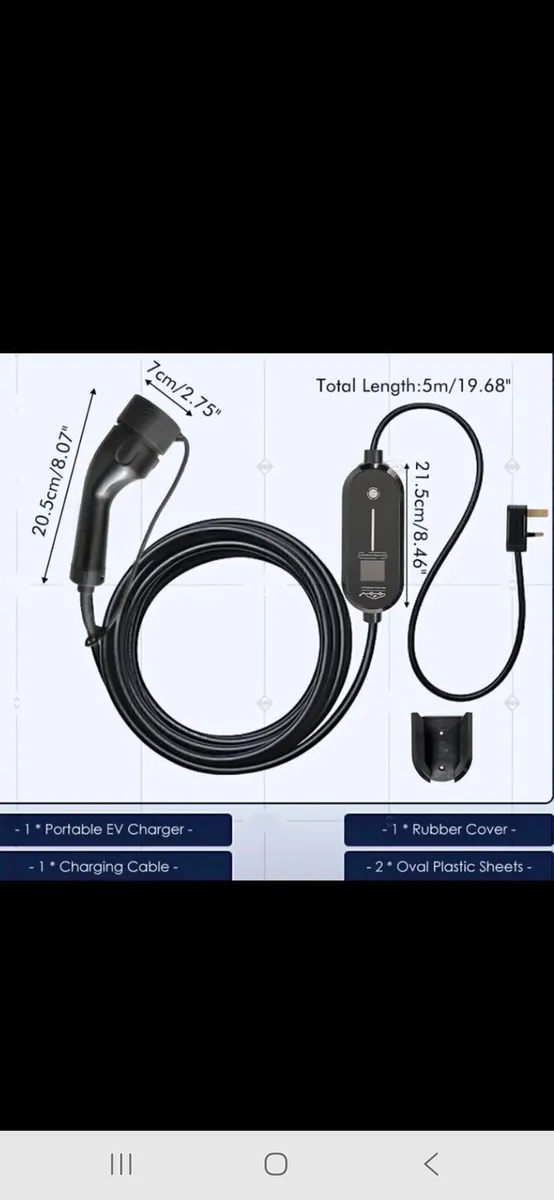 Car ev plug in charger cable - Image 3