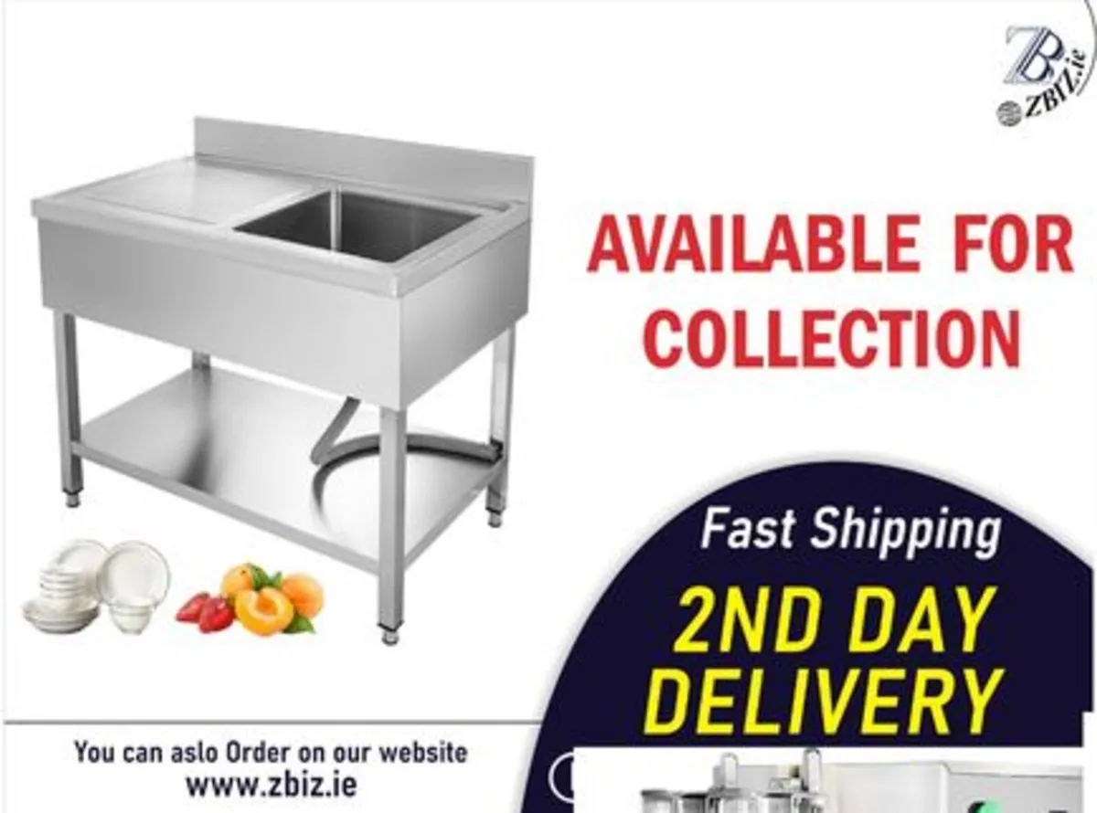 Professional Sink 39.5 inch Stainless Steel Deep - Image 1
