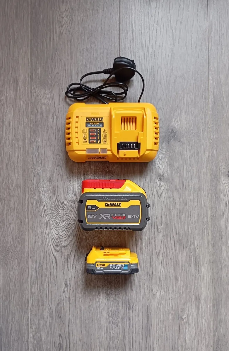 DeWalt Batteries & Charger (New) - Image 1