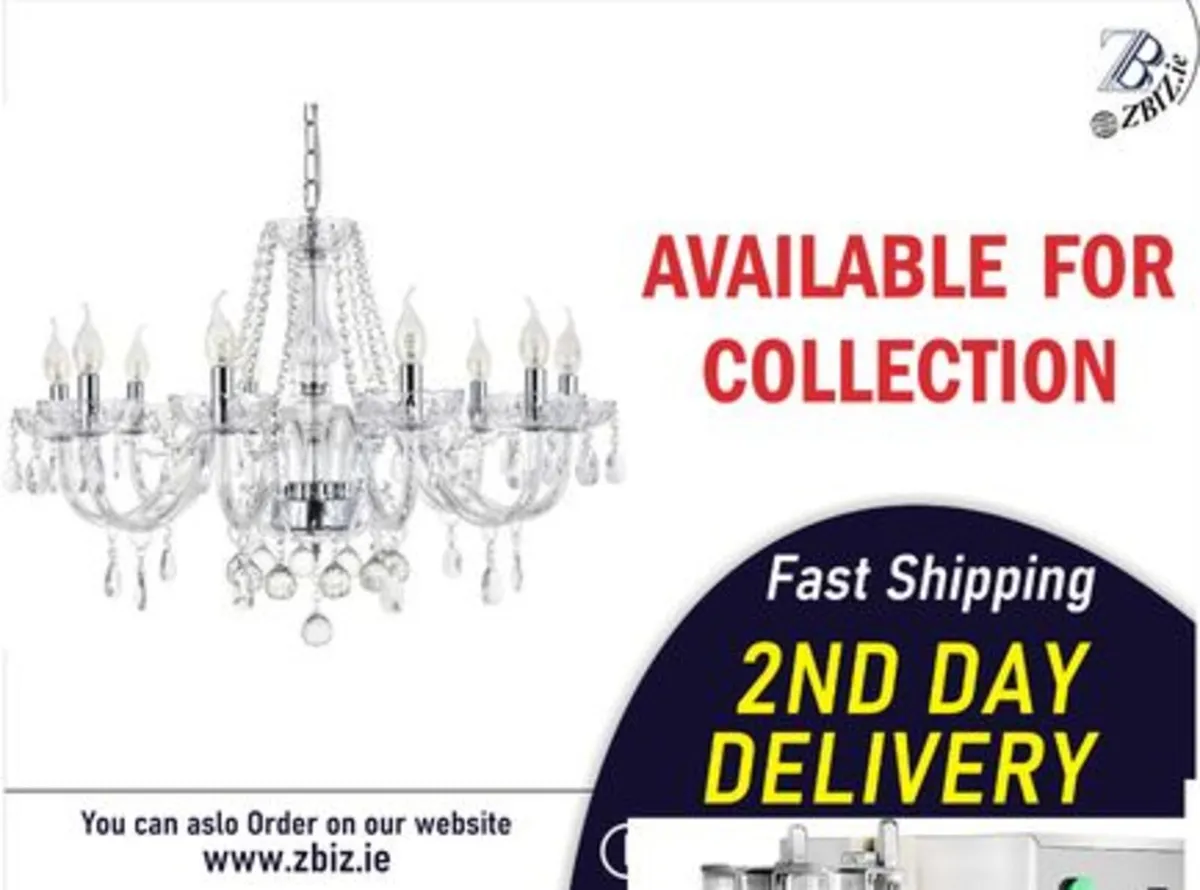Modern Crystal Chandelier with 10-Lights Clear - Image 1