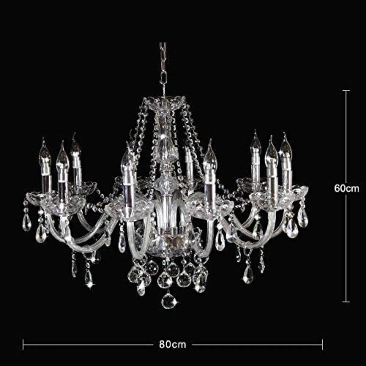 Modern Crystal Chandelier with 10-Lights Clear - Image 3