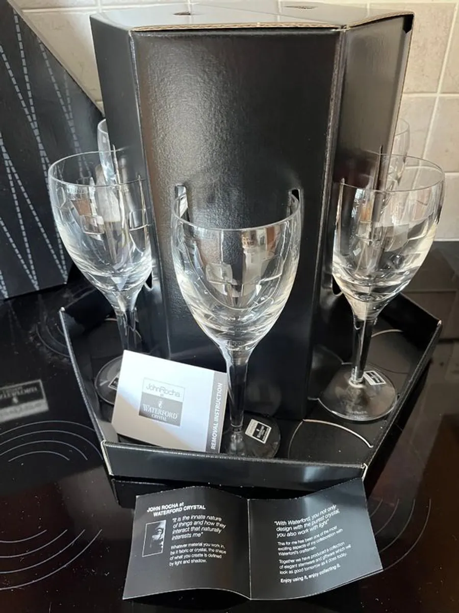 PRICE DROP! John Rocha Waterford Crystal White Wine Glasses - Image 3