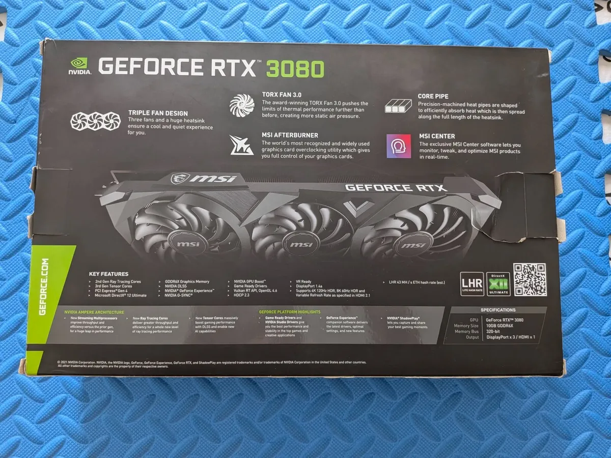 RTX 3080 OC Graphic card 10gb Vram - Image 2