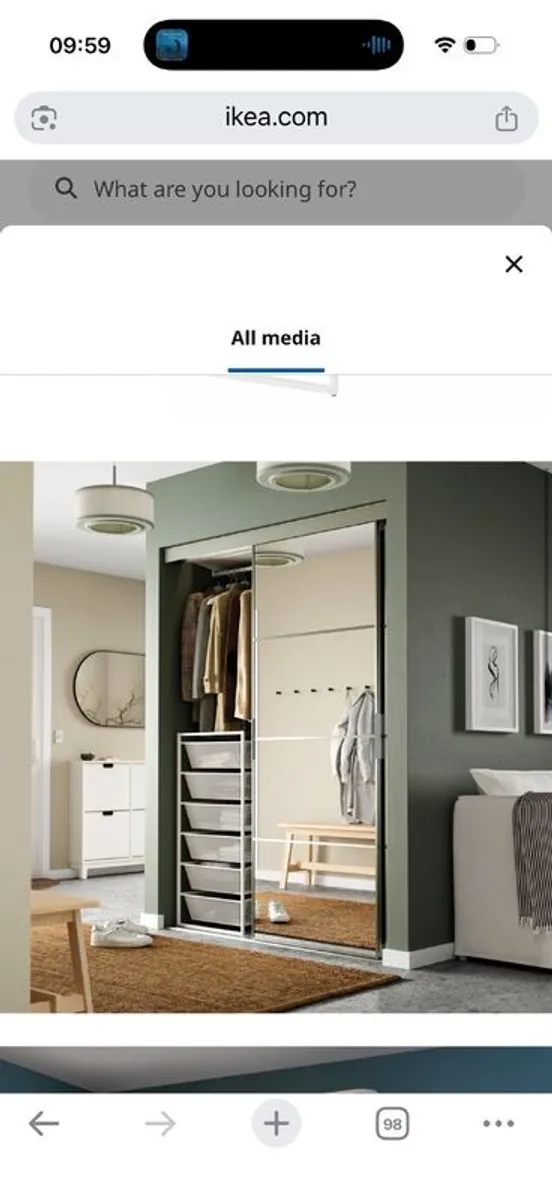 ikea Jonaxel Storage combination, white, 50x51x104 cm - Image 1