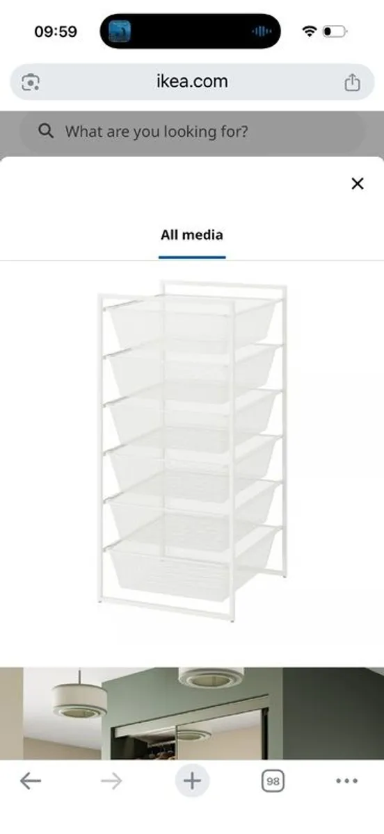 ikea Jonaxel Storage combination, white, 50x51x104 cm - Image 2