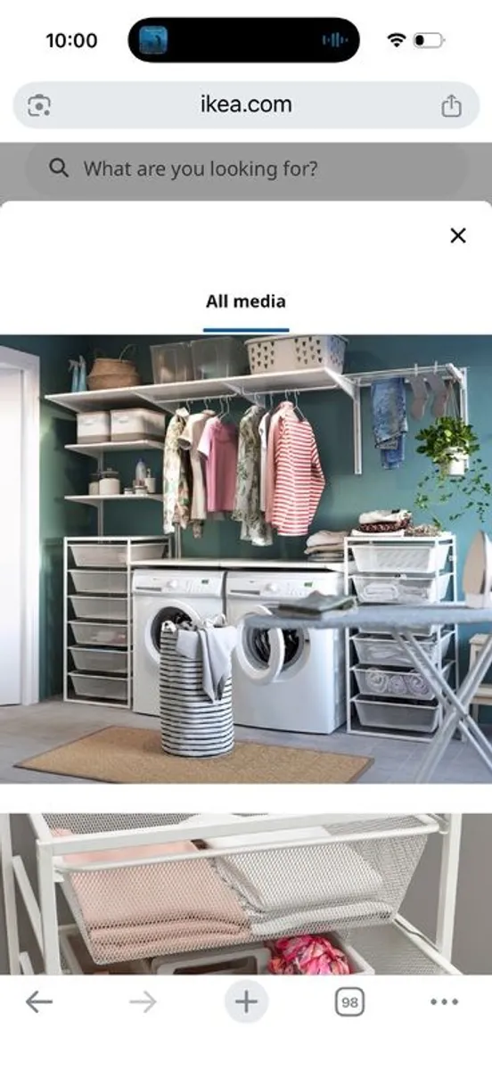 ikea Jonaxel Storage combination, white, 50x51x104 cm - Image 3