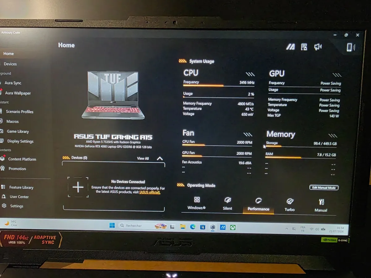 ASUS TUF A15 RTX 4060 Ryzen 5 7535HS 144Hz - Image 2
