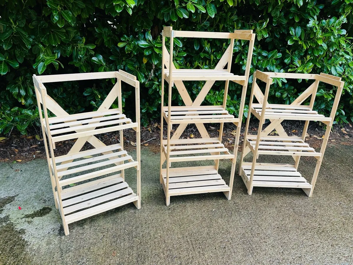 3 WOODEN SHOP DISPLAY STANDS JOB LOT - Image 2