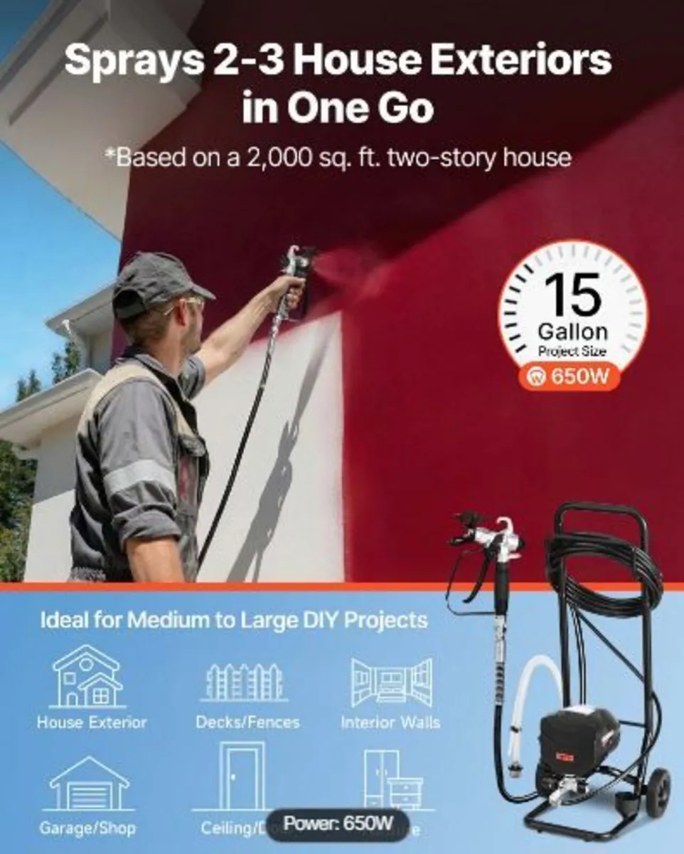 Stand Airless Paint Sprayer, 650W - Image 2