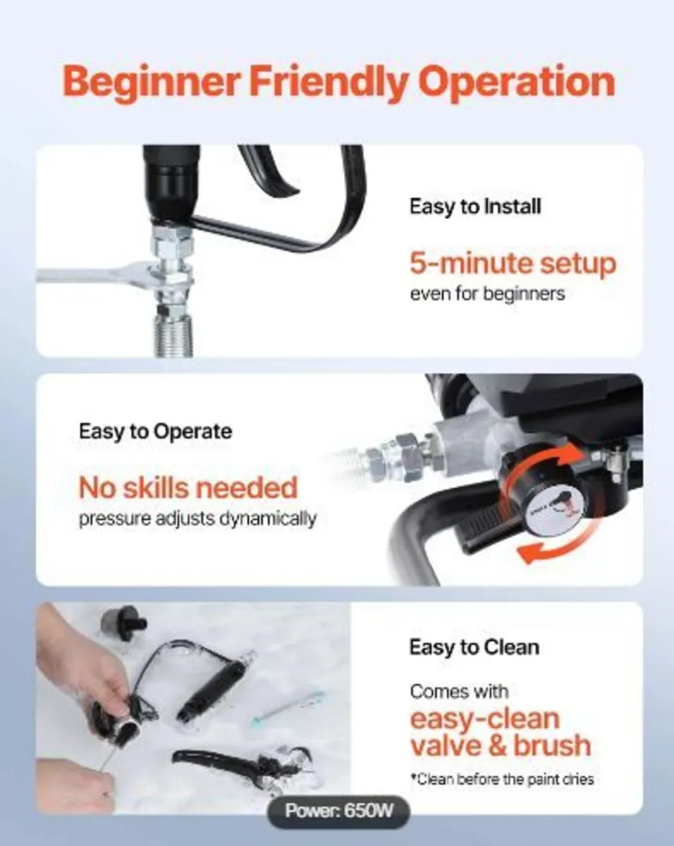 Stand Airless Paint Sprayer, 650W - Image 3