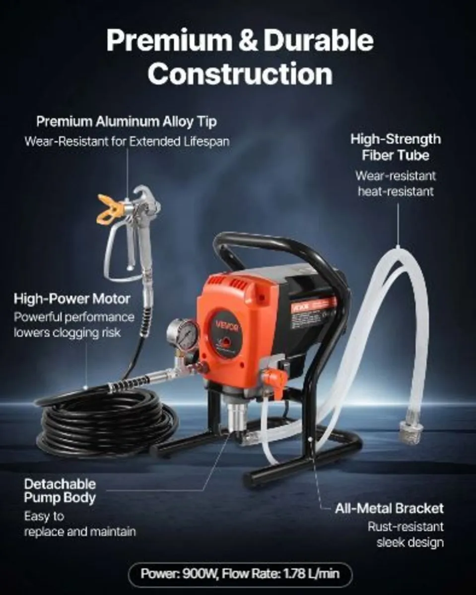Stand Airless Paint Sprayer, 900W - Image 4