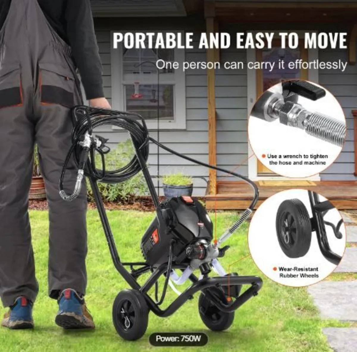 Stand Airless Paint Sprayer, 750W - Image 2