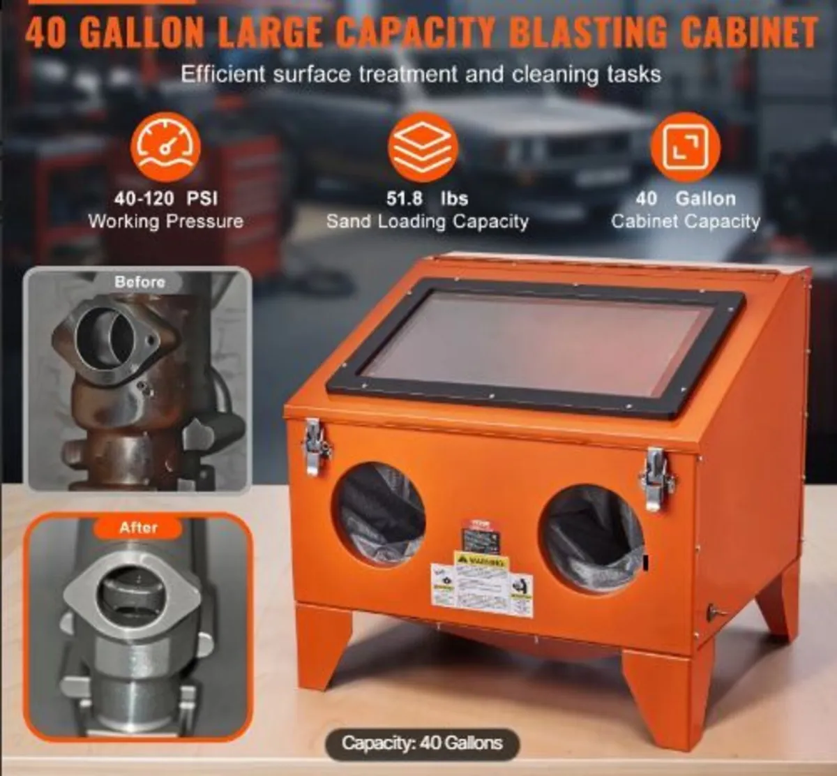 151.4 L Sandblasting Cabinet Benchtop Cabinet - Image 2
