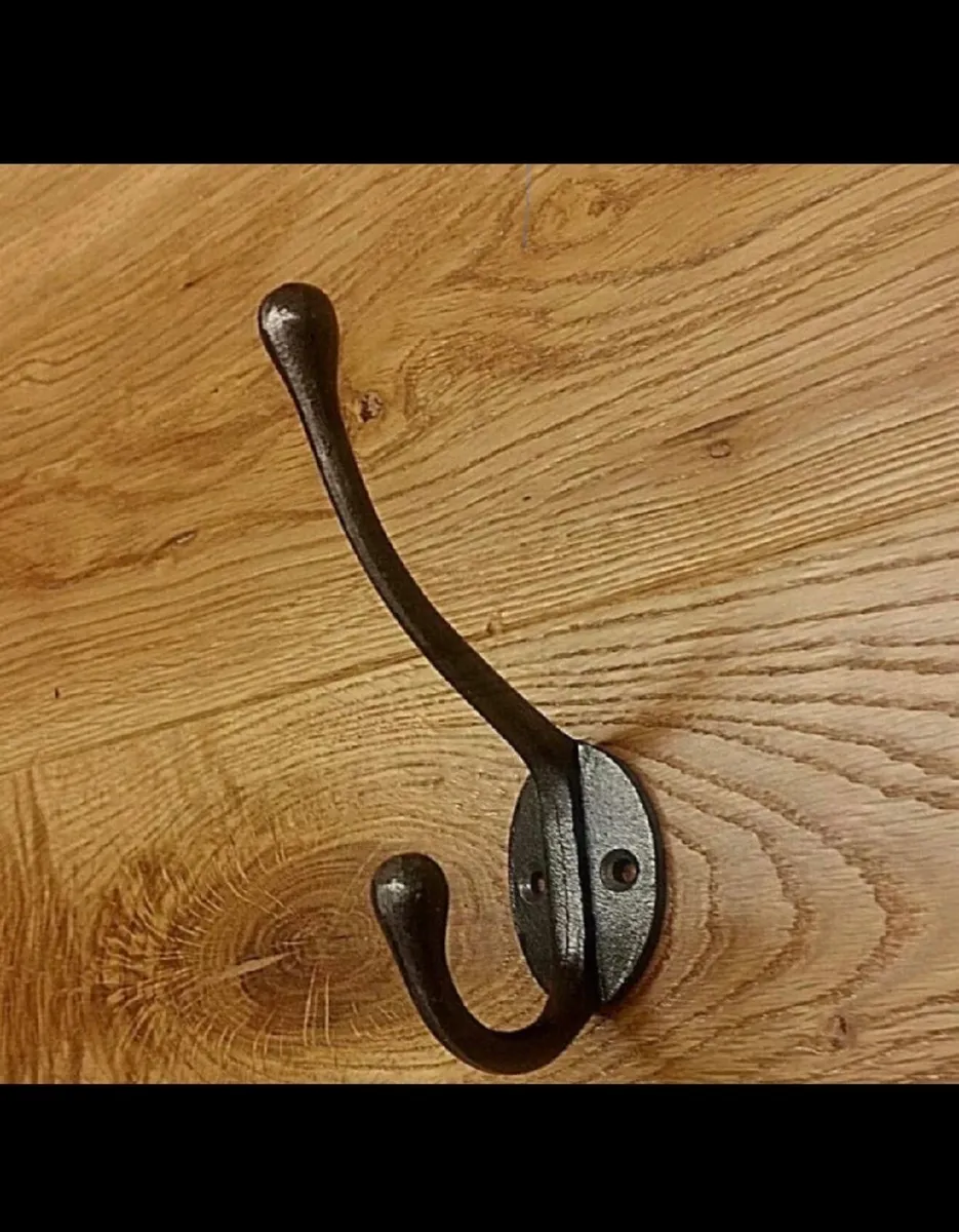 6 x Cast Iron Coat Hooks Vintage Style NEW - Image 2