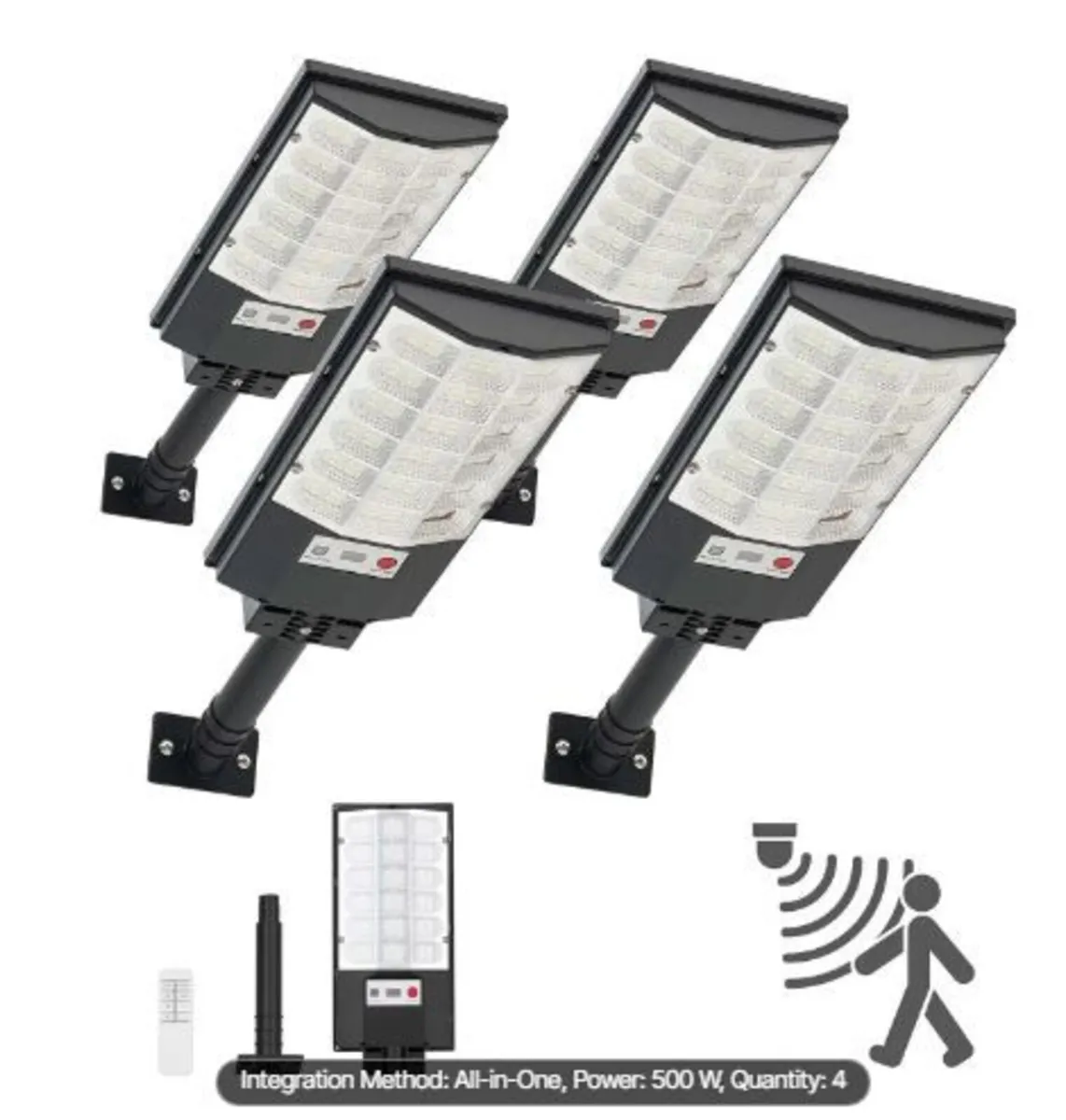 4 Pack 500W Solar Street Lights Outdoor - Image 4