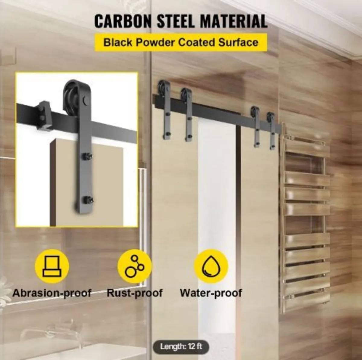 Sliding Barn Door Hardware Kit - Image 4
